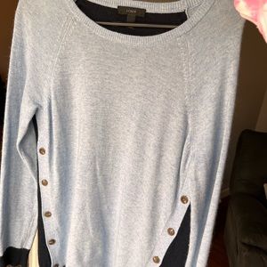 J. Crew Baby Blue & Navy Sweater